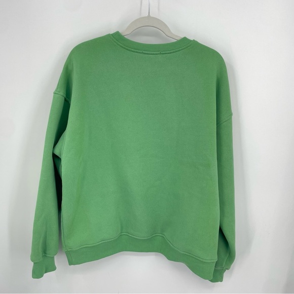 Bailey rose Malibu Athletics Oversized crewneck sweatshirt tennis Sz L green - Picture 8 of 10